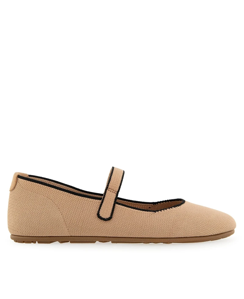 Aerosoles Women's Perry Knit Round Toe Mary Jane Flats