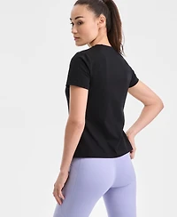Id Ideology Women's Essential Cotton Short-Sleeve T-Shirt, Exclusively at Macy's