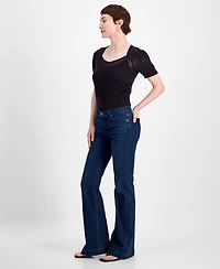 7 for All Mankind Women's Dojo Tailorless Flare-Leg Jeans