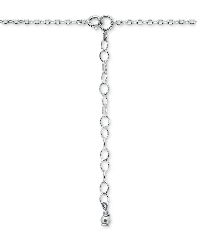 Giani Bernini Cubic Zirconia Pave Cross Pendant Necklace (1/5 ct. t.w.) in Sterling Silver, 16" + 2" extender