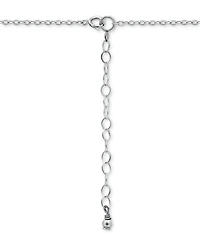 Giani Bernini Cubic Zirconia Pave Cross Pendant Necklace (1/5 ct. t.w.) in Sterling Silver, 16" + 2" extender
