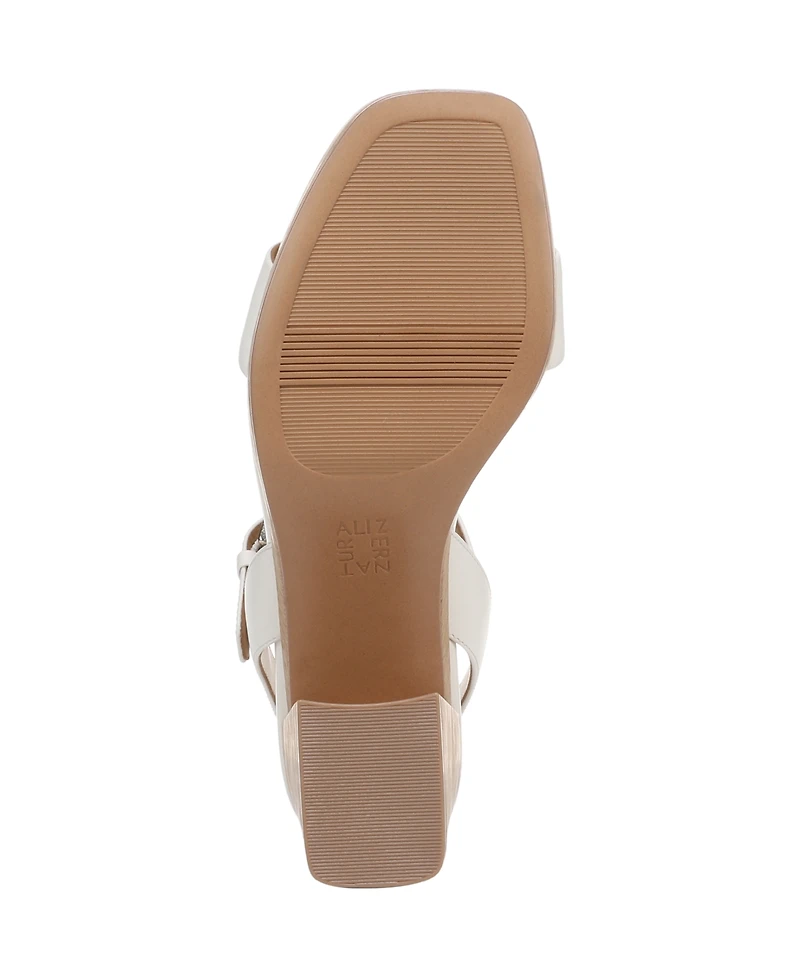 Naturalizer Women's Rose Block Heel Open Square Toe Platform Sandals