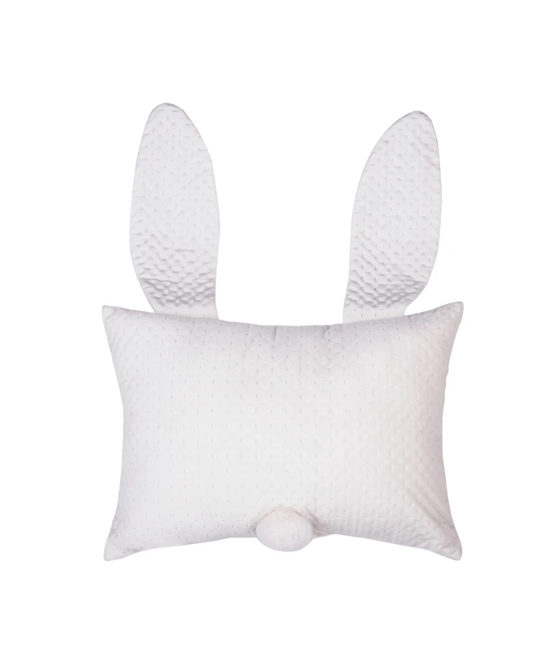 13" x 18" Flap Ears Bunny Girl Decorative Throw Pillow
