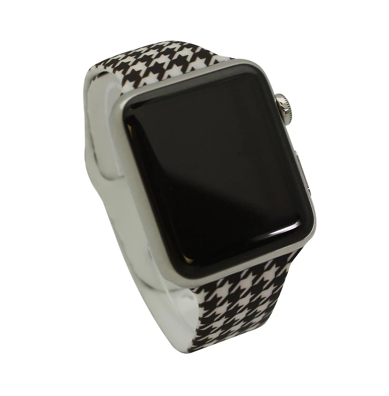 Olivia Pratt Houndstooth Printed Silicone Apple Watch Band