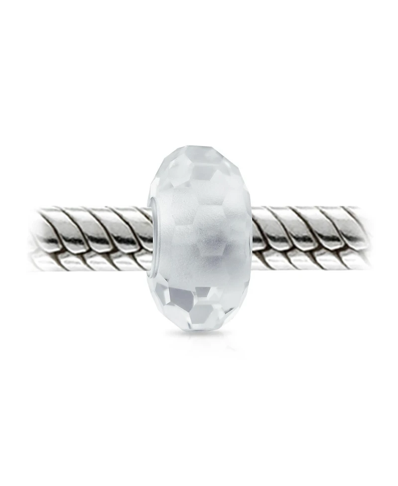 Bling Jewelry Faceted Murano Glass Charm Bead with Sterling Silver Core