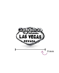 Bling Jewelry Welcome to Las Vegas Charm Bead Sterling Silver European Bracelet