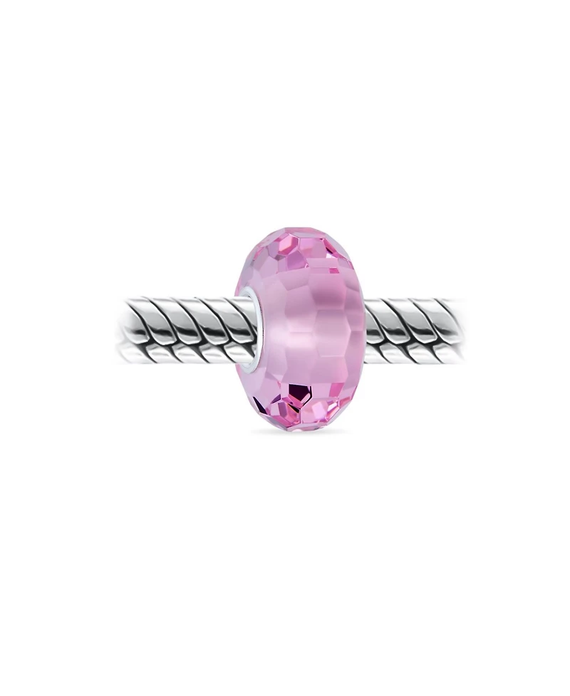 Bling Jewelry Faceted Murano Glass Charm Bead with Sterling Silver Core