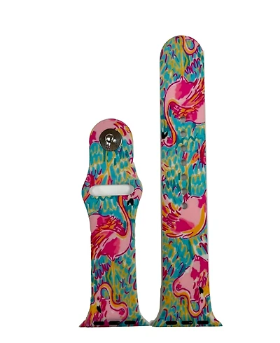 Olivia Pratt Flamingo Printed Silicone Apple Watch Bands