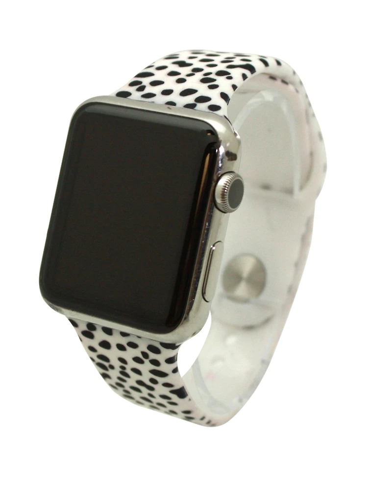 Olivia Pratt Cheetah Polka Dot Printed Silicone Apple Watch Bands