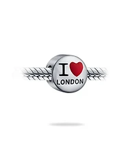 Bling Jewelry I Love London Charm Bead Enamel Sterling Silver European Bracelets