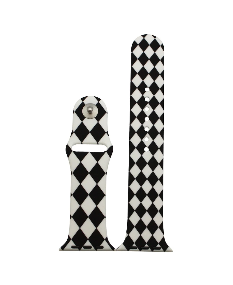 Olivia Pratt Checkered Printed Silicone Apple Watch Band