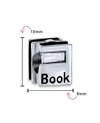 Bling Jewelry Graduate Student Charm Bead Bookworm Reader Sterling Silver European Bracelet