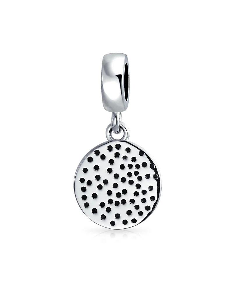 Bling Jewelry Round Disc Good Luck Celtic Knot Irish Clover Dangle Charm Bead Sterling Silver