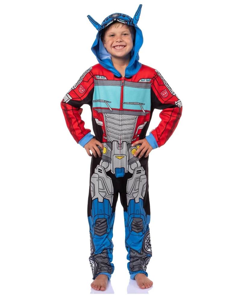 Transformers Boys Retro Autobots Hooded Union Suit Character Pajama
