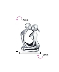 Bling Jewelry Couples Kissing Lovers Charm Bead Sterling Silver European Bracelet
