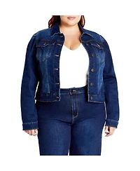 City Chic Plus Kira Denim Jacket
