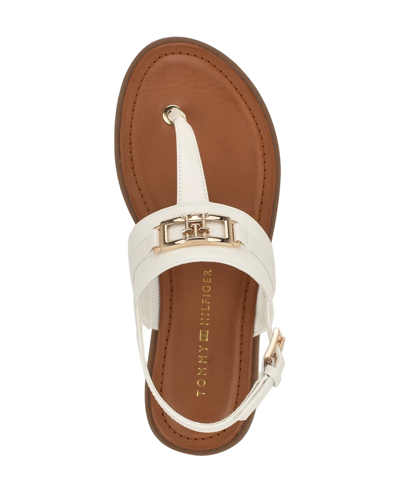 Tommy Hilfiger Women's Carree T-Strap Flat Sandals