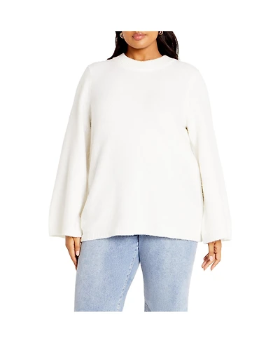 Plus Size Bow Back Sweater