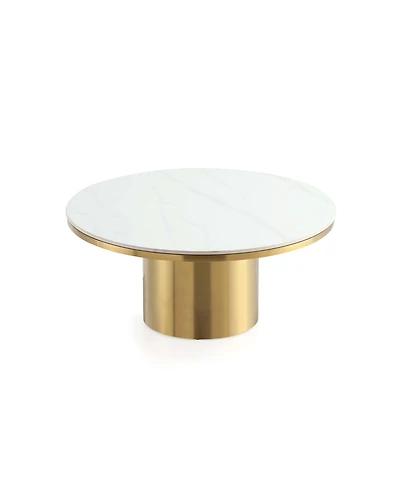 Manhattan Comfort Glenn 31.49" Modern Sintered Stone Top Coffee Table