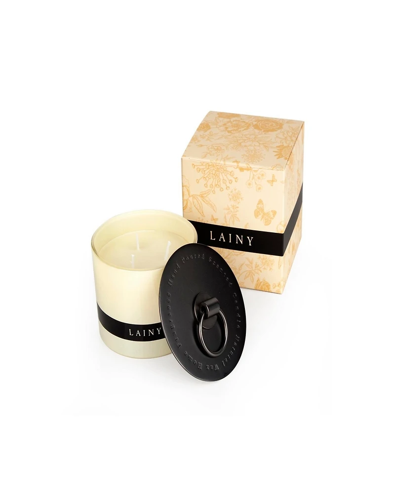 Lainy Home Vanilla Amber Scent 3-Wick Candle, 12.35 oz.