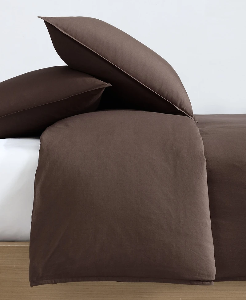 Closeout! Calvin Klein Washed Percale Solid 2-Pc. Comforter Set, Twin/Twin Xl