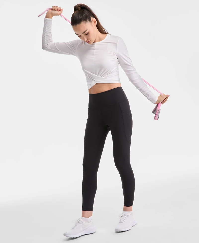 Id Ideology Women's Soft Rib Long-Sleeve Top