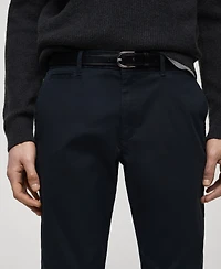 Mango Men's Slim-Fit Tapered Crop Chino Pants
