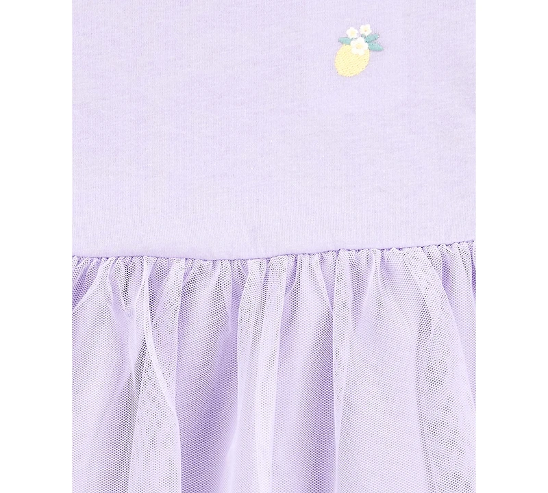 Carter's Baby Girls Lemon Tulle Top & Leggings, 2 Piece Set