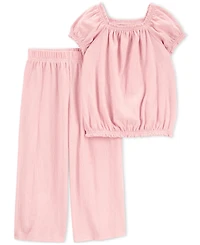 Carter's Baby Girls Top & Pull-On Pants, 2 Piece Set