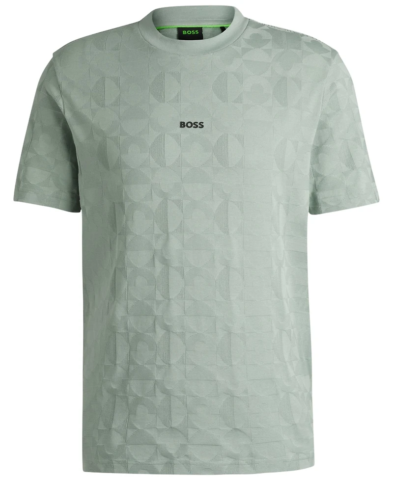 Boss by Hugo Men's Circle Jacquard Relaxed-Fit T-Shirt