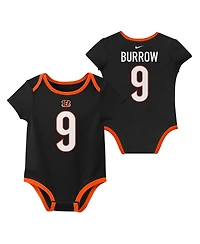 Nike Baby Boys and Girls Joe Burrow Cincinnati Bengals Three-Pack Bodysuit Set