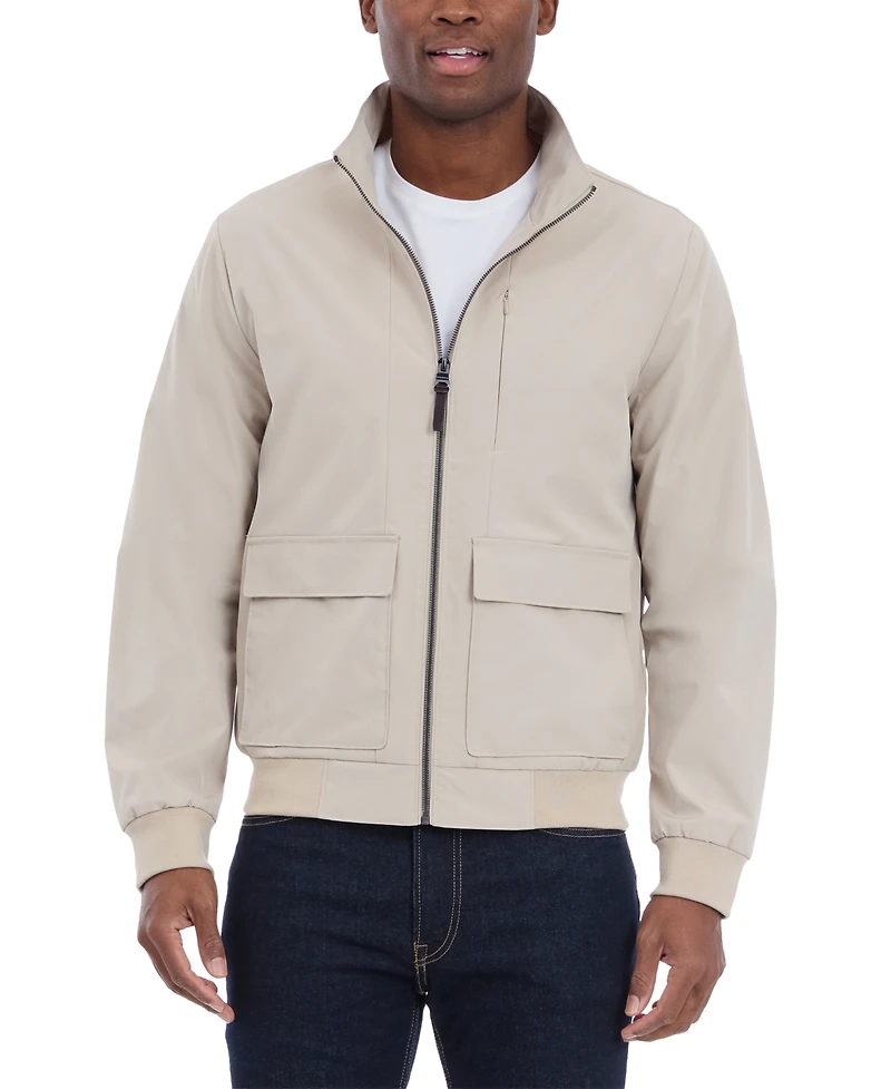 Michael Kors Men's Solid-Color Stand-Collar Hipster Jacket
