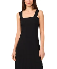 Vince Camuto Women's Challis Square-Neck Smocked-Back Sleeveless Maxi Dress