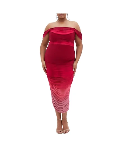 Plus Alyssa Print Midi Dress