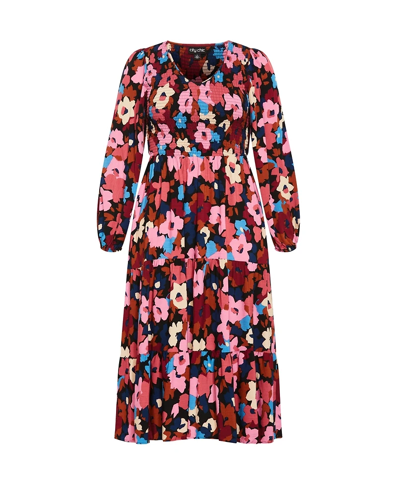 City Chic Plus Jayden Print Dress