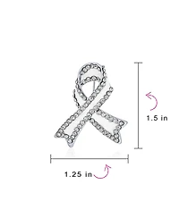 Bling Jewelry Open Heart Enamel Crystal Brooch Pin Awareness Ribbons