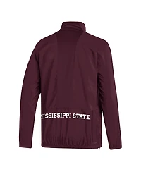 Adidas Men's Maroon Mississippi State Bulldogs Aeroready Half-Zip Jacket