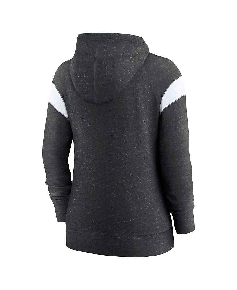 Nike Women's Heather Black/White Arizona Cardinals Monaco Lightweight Full-Zip Hoodie