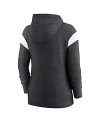 Nike Women's Heather Black/White Arizona Cardinals Monaco Lightweight Full-Zip Hoodie