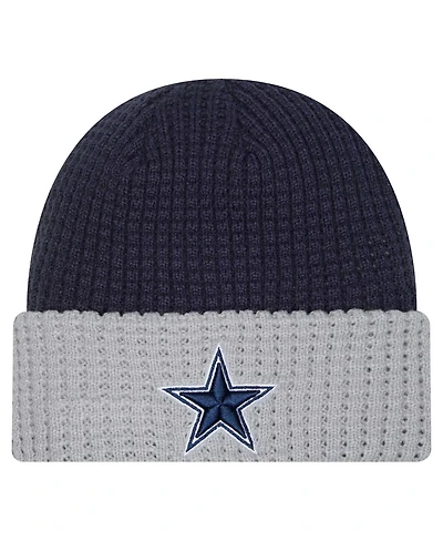 New Era Men's Navy Dallas Cowboys Waffled Cuffed Knit Hat