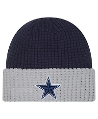 New Era Men's Navy Dallas Cowboys Waffled Cuffed Knit Hat