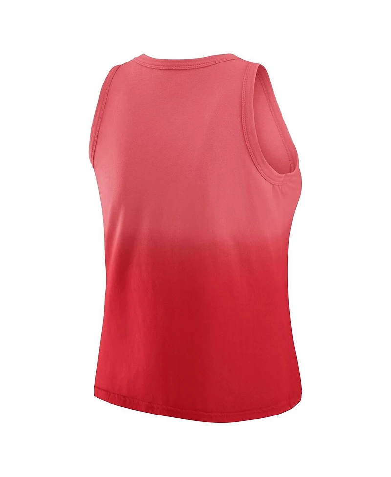 Wear by Erin Andrews x Gracie Hunt Women's Red Kansas City Chiefs Ombre Tank Top