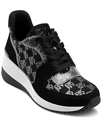 Dkny Women's Kamay Lace-Up Wedge Sneakers