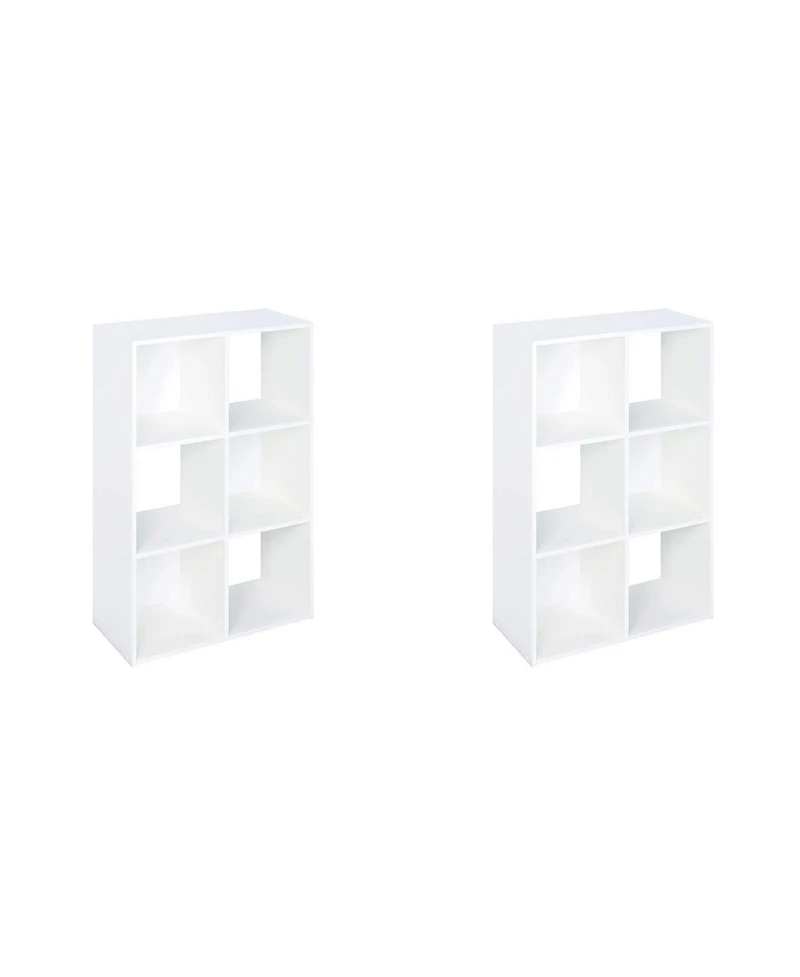 Closetmaid Decorative Home 6-Cube Cubeicals Organizer Storage, White (2 Pack)