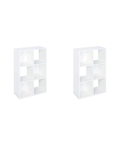 Closetmaid Decorative Home 6-Cube Cubeicals Organizer Storage, White (2 Pack)