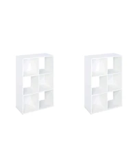 Closetmaid Decorative Home 6-Cube Cubeicals Organizer Storage, White (2 Pack)
