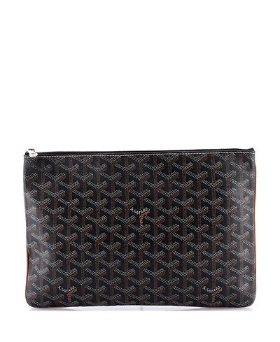 Pre-Owned Goyard Mm Senat Zip Pouch Coated Canvas