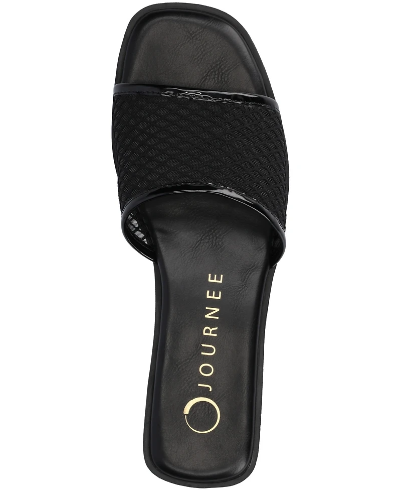 Journee Collection Women's Breckley Mesh Slide Flat Sandals