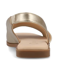 Journee Collection Women's Brinsley Slingback D'Orsay Flat Sandals