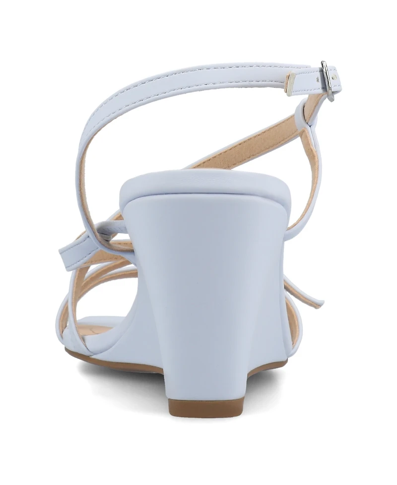 Journee Collection Women's Clinne Strappy Wedge Sandals